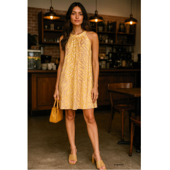 Kofferkleid Größe 36 - 42 gelb/beige