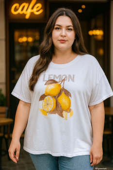 Shirt Lemon Größe 44 - 48 in  Weiß (reduziert € 20,00 statt € 29,90)