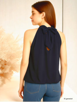 Preview: Blusentop Kofferware in Größe 36 - 42 dunkelblau