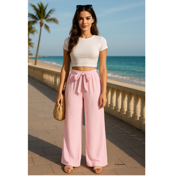 Krepphose in Größe 36 - 42 in rosa