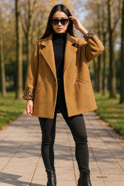 Kuschelige Jacke Größe 36–42 Camel