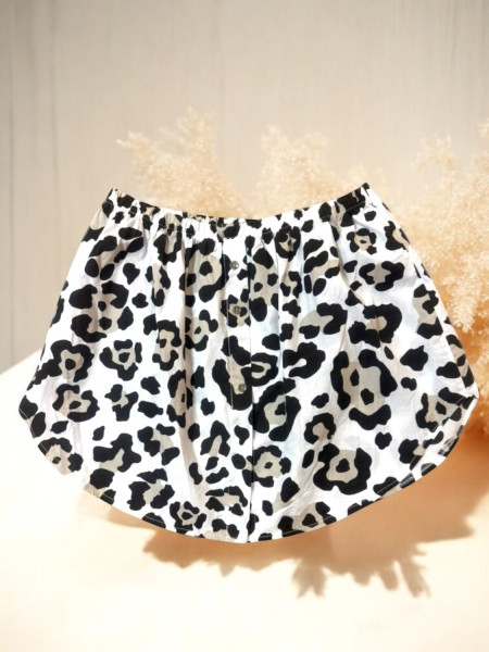 Blusenrock/Fakebluse Größe 36 - 42 weiß/braun/beige